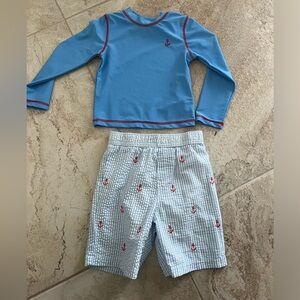 LITTLE ME bathing suit - trunks and sun shirt